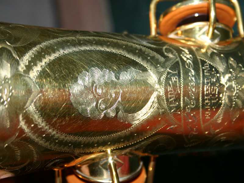 Saxophone Engraving Sax Gourmet